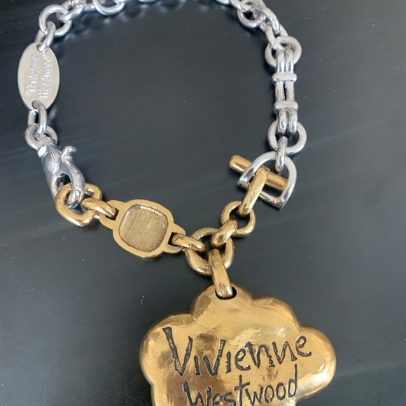 Vivienne Westwood HUGE reversible Choker Necklace w/ engraving & face RARE - Picture 6 of 15